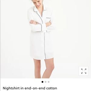 J. Crew “MRS” White Button-down Nightshirt, Small